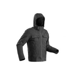 Kurtka turystyczna zimowa SH500 X-Warm męska. Szare kurtki męskie QUECHUA, na zimę, xl, bez wzorów, z bawełny, bez kaptura. Za 249,99 zł.