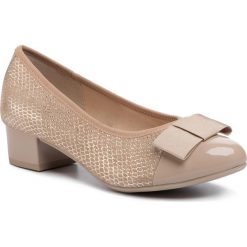 Półbuty CAPRICE - 9-22345-24 Beige Comb 408. Brązowe półbuty damskie Caprice, bez wzorów, ze skóry, bez obcasa, na płaskiej podeszwie, bez zapięcia. Za 269,90 zł.