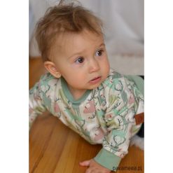 Bluzy dziewczęce: Bluza dziecięca miętowe jelonki