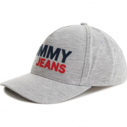 Czapka z daszkiem TOMMY JEANS - Tju Flock Cap AU0AU00364 901. Szare czapki z daszkiem męskie Tommy Jeans, z bawełny. Za 179,00 zł.