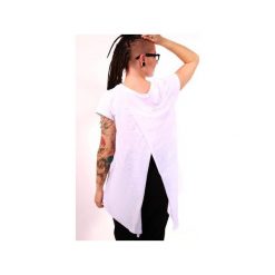T-shirt z kopertowymi plecami Biały. Białe t-shirty damskie marki Sthorm, uniwersalny, bez wzorów, z bawełny, z asymetrycznym kołnierzem. Za 199,00 zł.