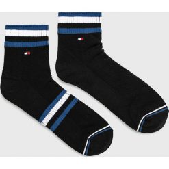 Tommy Hilfiger - Skarpety (2 pack). Czarne skarpetki męskie TOMMY HILFIGER, bez wzorów, z elastanu. W wyprzedaży za 29,90 zł.