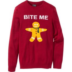 Swetry klasyczne męskie: Sweter Slim Fit bonprix ciemnoczerwony
