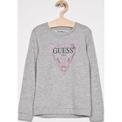 Guess Jeans - Bluza J74Q10.K5WK0. Szare bluzy dziewczęce Guess Jeans, z nadrukiem, z bawełny, bez rękawów, bez kaptura. Za 159,90 zł.