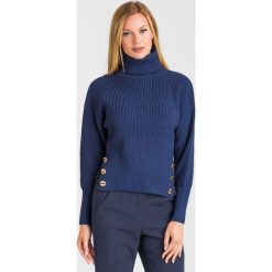 GOLF Elisabeta Franchi. Niebieskie swetry damskie Elisabetta Franchi, bez wzorów, bez rękawów, bez kaptura. Za 1659,00 zł.