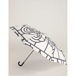 Mango - Parasol Pamela. Czarne parasole Mango, bez wzorów. Za 59,90 zł.