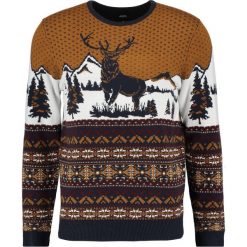 Swetry klasyczne męskie: Burton Menswear London STAG FAIRISLE Sweter brown