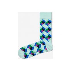 Happy Socks Optiq Square Skarpetki Zielony. Zielone skarpetki męskie Happy Socks, bez wzorów, z elastanu. Za 51,95 zł.