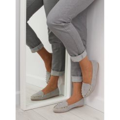 Mokasyny damskie szare CRIMSON. Szare mokasyny damskie FunKee.pl, ze skóry. Za 83,99 zł.