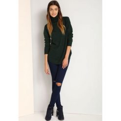 SWETER GOLF DŁUGI RĘKAW DAMSKI KLASYCZNY. Zielone golfy damskie marki TROLL, s, z jeansu, z długim rękawem. W wyprzedaży za 44,99 zł.