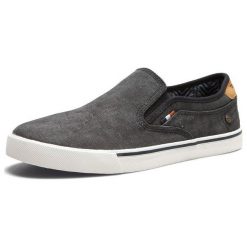 Wrangler Tenisówki Slip-On Męskie Mitos 44 Czarny. Czarne trampki męskie Wrangler, bez wzorów, bez zapięcia. Za 219,00 zł.