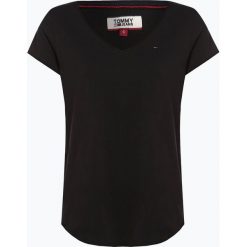 Tommy Jeans - T-shirt damski, czarny. Czarne t-shirty damskie Tommy Jeans, l, z haftami, z jeansu. Za 99,95 zł.