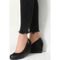 Buty ślubne damskie: Czarne Koturny Casual Step