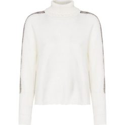 Sweter DEHA EASY. Białe swetry damskie Deha, z dzianiny. W wyprzedaży za 523,00 zł.