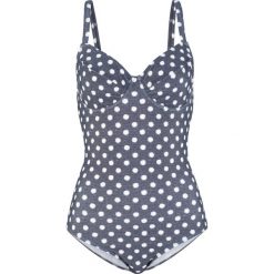Kostium kąpielowy bonprix szaro-kremowy w kropki. Stroje kąpielowe damskie bonprix. Za 79,99 zł.