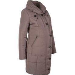 Krótki płaszcz pikowany ciążowy bonprix średni brąz. Pomarańczowe kurtki damskie bonprix, bez wzorów, moda ciążowa, krótkie. Za 169,99 zł.