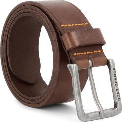 Pasek Męski BOSS - Jeek 50292879 90 Dark Brown 202. Brązowe paski męskie Boss, w paski, ze skóry. W wyprzedaży za 219,00 zł.