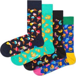 Happy Socks Junkfood Skarpetki 4 pary Wielokolorowy. Skarpetki męskie Happy Socks, bez wzorów, z elastanu. Za 197,95 zł.