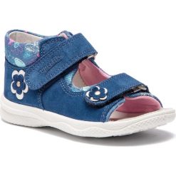 Sandały SUPERFIT - 4-00095-80 S Blau. Niebieskie sandały dziewczęce Superfit, ze skóry, bez zapięcia. Za 229,00 zł.