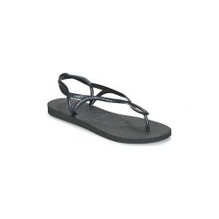 Japonki Havaianas LUNA. Czarne crocsy damskie marki Havaianas, z gumy, na płaskiej podeszwie. Za 109,00 zł.