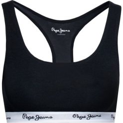 Biustonosz top Pepe Jeans PLU10108. Czarne biustonosze Pepe Jeans, xs, bez wzorów, z elastanu, bez kołnierzyka. W wyprzedaży za 69,00 zł.