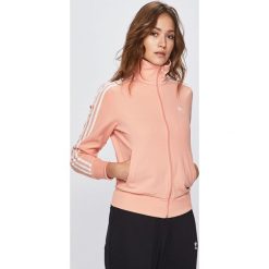 Adidas Originals - Bluza. Pomarańczowe bluzy damskie adidas Originals, z nadrukiem, z bawełny, bez rękawów, bez kaptura. W wyprzedaży za 219,90 zł.