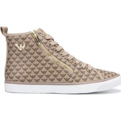 Emporio Armani Tenisówki Brązowy. Pomarańczowe trampki i tenisówki damskie Emporio Armani, bez wzorów, z materiału, bez zapięcia. Za 1021,95 zł.