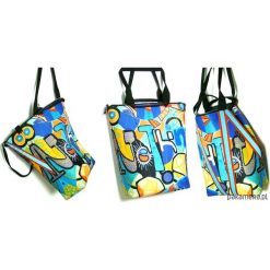 1179 art MIMA bag UNI & Marcin Painta print. Szare torby damskie na zakupy marki N/A, w paski. Za 399,00 zł.