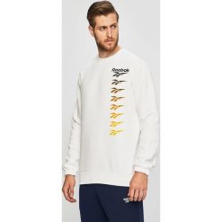 Reebok Classic - Bluza. Białe bluzy męskie Reebok Classic, s, z nadrukiem, z elastanu, z okrągłym kołnierzem, bez rękawów, bez kaptura. W wyprzedaży za 139,90 zł.