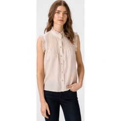 Vero Moda Olavia Bluzka Beżowy. Brązowe bluzki damskie Vero Moda, s, bez wzorów, z wiskozy, bez kołnierzyka, bez rękawów. Za 152,95 zł.