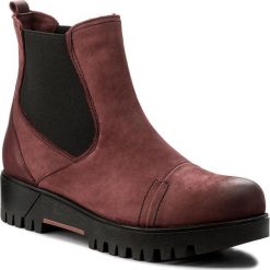 Buty zimowe damskie: Sztyblety POLLONUS – 5-0947-001 Bordo
