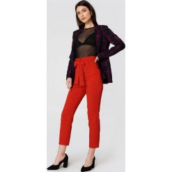 Spodnie z wysokim stanem: Trendyol Spodnie garniturowe z wysokim stanem – Red