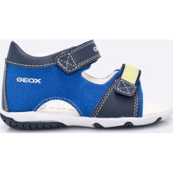 Geox - Sandały dziecięce. Niebieskie sandały chłopięce Geox, ze skóry, bez zapięcia. W wyprzedaży za 129,90 zł.