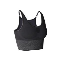 Stanik długi do dynamicznej jogi. Czerwone biustonosze DOMYOS, bez wzorów, z elastanu. Za 64,99 zł.