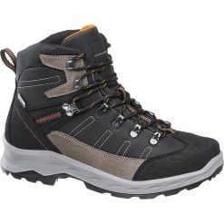 Trekkingowe buty męskie Highland Creek popielate. Szare buty trekkingowe męskie ze skóry, na sznurówki. Za 219,90 zł.