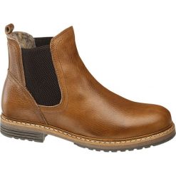Brązowe botki damskie 5th Avenue typu sztyblety 5th Avenue koniakowe. Pomarańczowe botki damskie 5th Avenue, ze skóry, bez obcasa, na obcasie, bez zapięcia. Za 129,00 zł.