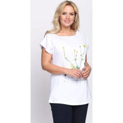 T-shirty damskie: Biały T-shirt Just In Time