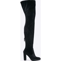 Steve Madden - Kozaki Blazinn Overknee. Białe buty zimowe damskie marki Steve Madden, z materiału, na obcasie. W wyprzedaży za 299,90 zł.