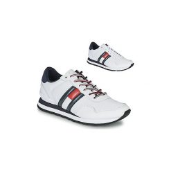 Buty Tommy Jeans LEATHER LIFESTYLE SNEAKER. Białe trampki męskie Tommy Jeans, bez wzorów, z jeansu, bez zapięcia. Za 449,00 zł.