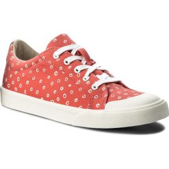 Tenisówki CLARKS - Cosmic Days 261333336 Coral Combi. Czerwone trampki dziewczęce Clarks, bez wzorów, z gumy, na sznurówki. W wyprzedaży za 139,00 zł.