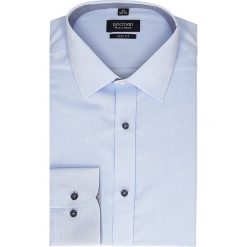Koszula bexley 2322 długi rękaw slim fit niebieski. Niebieskie koszule męskie slim Recman, m, z długim rękawem. Za 49,99 zł.