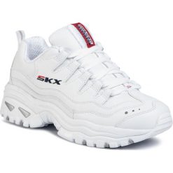 Sneakersy SKECHERS - Timeless Vision 13423/WML White/Millennium. Białe półbuty damskie Skechers, ze skóry ekologicznej. W wyprzedaży za 209,00 zł.
