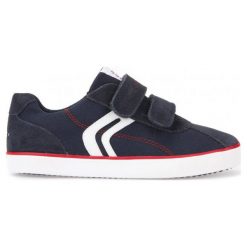 Geox Buty Chłopięce Kilwi 33 Niebieski. Niebieskie buty chłopięce sportowe marki Geox, z materiału. W wyprzedaży za 169,00 zł.