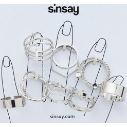 Pierścionek - Jasny szary. Szare pierścionki damskie Sinsay. Za 20,00 zł.