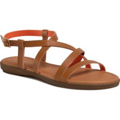 Sandały MARCO TOZZI - 2-28155-34 Cognac Comb 392. Pomarańczowe klapki damskie Marco Tozzi, bez wzorów, ze skóry, bez obcasa. W wyprzedaży za 139,00 zł.