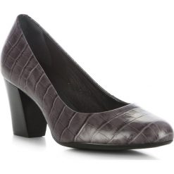 Buty damskie. Szare czółenka damskie Wittchen, bez wzorów, ze skóry, bez obcasa, na obcasie. W wyprzedaży za 199,90 zł.