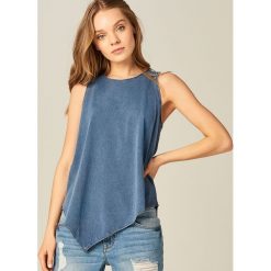 Topy damskie: Asymetryczny top – Niebieski