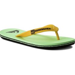 Japonki QUIKSILVER - AQBL100277 Xkgw. Żółte klapki damskie Quiksilver, bez wzorów, z tworzywa sztucznego, bez obcasa. Za 65,00 zł.