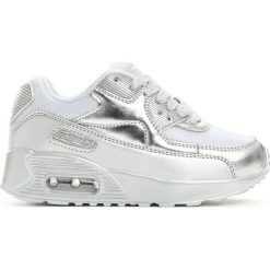 Srebrne Buty Sportowe Playground. Szare buty chłopięce sportowe marki Born2be, z materiału, na płaskiej podeszwie, na sznurówki. Za 59,99 zł.