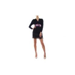 Sukienki krótkie Elisabetta Franchi AB95896E2. Niebieskie sukienki damskie Elisabetta Franchi, bez wzorów, bez kołnierzyka, z krótkim rękawem, krótkie, mini. Za 2207,37 zł.